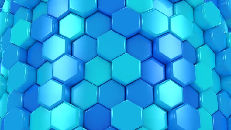 Hexagons Blue